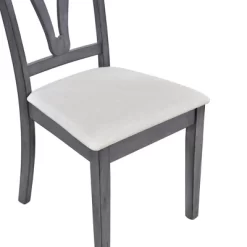 Mid-Century Wood 5-Piece Dining Table Set With 4 Upholstered Dining Chairs-ModernLuxe -Home Style Deals Store GUEST 3cb943d6 e3de 44a2 a2b3 e139e9266854