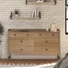 Bushwick Wide 6 Drawer Dresser Natural - Novogratz