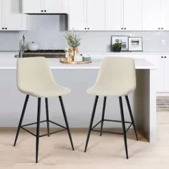 26" Bingo Black Leg With Upholstered Counter Height Stool (Set Of 2 ) -Maison Boucle -Home Style Deals Store GUEST 3d34de5a cf8d 490c 918b e359ee5edef1