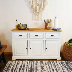 Sunnydaze Decor Sunnydaze Sideboard With 3 Drawers And 3 Doors - Solid Pine Construction - White - 32" 22 Sunnydaze Decor Sunnydaze Sideboard With 3 Drawers And 3 Doors - Solid Pine Construction - White - 32" -Home Style Deals Store GUEST 3d49ffc8 6f44 4df5 b8b7 53adb10cbb92