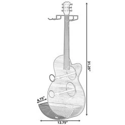 VintiquewiseBlack Metal Guitar Shaped Wine Rack Holder For Living Room, Dining, Or Entryway -Home Style Deals Store GUEST 3da1b886 929f 40ad 9f10 45d2788735e1