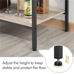 Yaheetech 4-tier 64" H Kitchen Baker's Rack With Power Outlet, Gray -Home Style Deals Store GUEST 3dbb6d1c 6ea9 4380 a53c 92dd8c0f629b