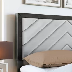 Blake Chevron Stitched Upholstered Platform Bed - Eco Dream -Home Style Deals Store GUEST 3e42e420 8523 4469 accb 873557450d12