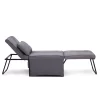 JOMEED CC70 4-in-1 Multi Function Folding Single Sofa Convertible Sleeper Bed With Retractable Footrest And 5 Level Adjustable Backrest, Gray
