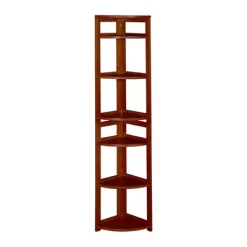 Cakewalk High Corner Folding Bookcase - Regency