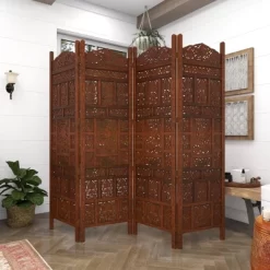 Traditional Wood Room Divider Screen Red - Olivia & May -Home Style Deals Store GUEST 3fac6ecb 9dab 459a aaab 5e52b169d3a8