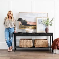 East Bluff Woven Drawer Console Table - Threshold™ Designed With Studio McGee -Home Style Deals Store GUEST 3fbfc6cc 1762 479f 85f6 5816e3ff493f