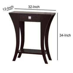 Stylish Console Table Dark Chocolate - Benzara -Home Style Deals Store GUEST 4106eaa0 888b 47fb 85b7 708ed279405c