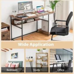Costway 55'' Computer Desk Home Office PC Workstation W/ Power Outlets & USB Ports Rustic / Black 15 Costway 55'' Computer Desk Home Office PC Workstation W/ Power Outlets & USB Ports Rustic / Black -Home Style Deals Store GUEST 411ffc1c 7914 4cf5 bd5a 9371495ab02b