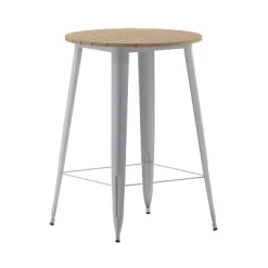 Emma And Oliver Indoor/Outdoor Bar Top Table, 30" Round All Weather Poly Resin Top With Steel Base -Home Style Deals Store GUEST 41b14972 ff08 4232 8ebb 652cce53a064