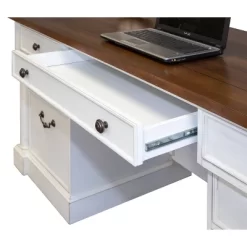 66" Durham Double Pedestal Executive Desk White - Martin Furniture -Home Style Deals Store GUEST 428747f0 7f19 4ce2 8ccc a3b77a211249