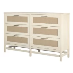 Latta 6 Drawer Dresser With Faux Rattan Ivory Oak - Room & Joy -Home Style Deals Store GUEST 435ecea9 4d80 41b6 82c4 9a5258bb3d87