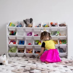 Cambridge Mega Kids' Toy Storage 28 Bin Organizer Bookshelf White - Humble Crew -Home Style Deals Store GUEST 455a5533 4512 47ff abb3 21d7e30c6ff7
