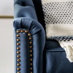 Fawne Camelback Sofa Blue - Furniture Of America -Home Style Deals Store GUEST 457f78f0 518c 4a19 93c8 cd0fe6cacf44