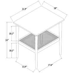 Wood & Cane Square Accent Side Table - Hearth & Hand™ With Magnolia -Home Style Deals Store GUEST 46b28839 eb42 4b32 a0f7 6d40fd6b5238