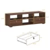 Costway TV Stand Entertainment Media Center Console For TV's Up To 60'' W/Drawers WalnutBlack