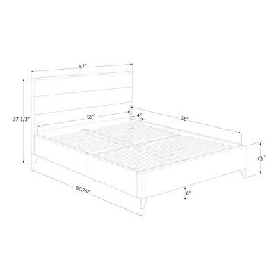 Maliza Upholstered Complete Platform Bed - South Shore 6 Maliza Upholstered Complete Platform Bed - South Shore - Image 6