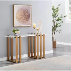 Beo Console Table Marble/Gold - Treasure Trove Accents -Home Style Deals Store GUEST 47733258 6889 4208 9a98 bd31ccc61f22