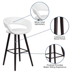 Merrick Lane Wood Ultramodern Bar Counter Stool With Upholstered Seat -Home Style Deals Store GUEST 4778b628 1794 4f0e 9ffa 49777e18b091