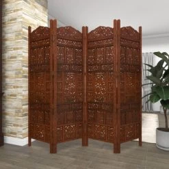 Traditional Wood Room Divider Screen Red - Olivia & May -Home Style Deals Store GUEST 479ca341 cfde 4dbd 98e7 2424b9c44556