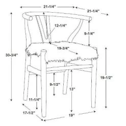 Ellis Wishbone Chair White - Linon -Home Style Deals Store GUEST 482b7bc0 82d3 4429 99b3 507a1a44203e