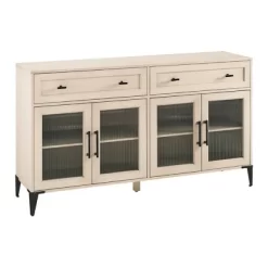 4 Door Reeded Glass Storage Sideboard - Saracina Home -Home Style Deals Store GUEST 483cb12a d4ff 4550 b173 52e245bd59ee
