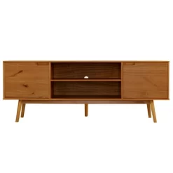 Solid Wood Mid-Century Modern TV Stand For TVs Up To 80" - Saracina Home -Home Style Deals Store GUEST 48805313 cc17 4994 abcd 906cc16aab94