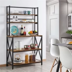 Yaheetech 5-Tier Kitchen Baker's Rack Utility Storage Shelf With 5 Shelves & Adjustable Feet