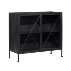 Industrial Metal Cabinet Black - Olivia & May -Home Style Deals Store GUEST 491cd36b e3ac 4cb0 8a95 69730d4f7d29