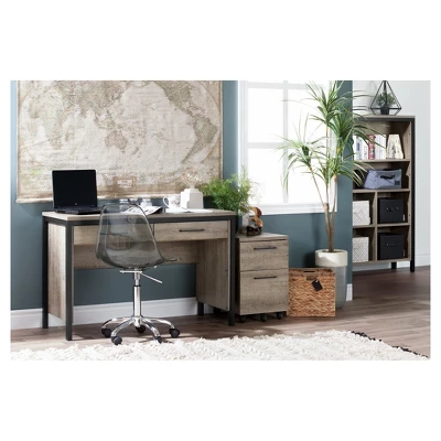 Munich 2 - Drawer Mobile File Cabinet - Weathered Oak - South Shore 2 Munich 2 - Drawer Mobile File Cabinet - Weathered Oak - South Shore - Image 2