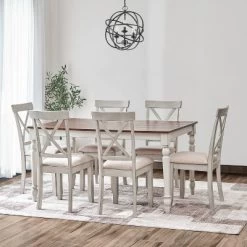 7pc Lafayette Wood Dining Set - Vifah -Home Style Deals Store GUEST 4964136c 64ae 4634 a94f 43f87ea3cf25
