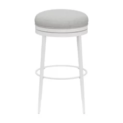 Aubrie Backless 26" Swivel Counter Height Barstool Off White/Silver - Hillsdale Furniture -Home Style Deals Store GUEST 4a5810d8 09b6 4810 a771 bef9488587c2