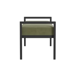 Modern Metal Bench Light Sage Green Velvet - HomePop -Home Style Deals Store GUEST 4bb39395 ec58 4d04 9b0c cded3174bf82