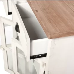 3 Door/2 Drawer Shabby Chic Window Pane Cabinet Antique White/Natural - StyleCraft -Home Style Deals Store GUEST 4c3a174d 8814 4df6 8895 b13bb60d1263