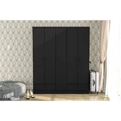 Denmark 5 Door 2 Drawer Wardrobe - Polifurniture -Home Style Deals Store GUEST 4d7941a5 113e 48cf 8dff 4b8d3d9841f0