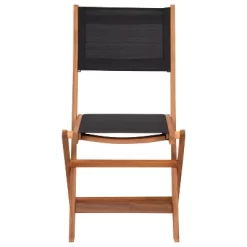 Merrick Lane Set Of 2 Indoor/Outdoor Acacia Wood Folding Patio Bistro Chairs With Black Textilene Mesh Back And Seat, Natural -Home Style Deals Store GUEST 4e7133a2 7405 4518 9dd9 ddec5e5c3cea