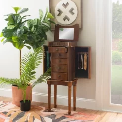 Kasey Jewelry Armoire Walnut - Powell Company