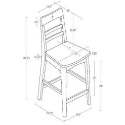 2pk Wood Ladder Back Counter Stool - Hearth & Hand™ With Magnolia -Home Style Deals Store GUEST 501b822c a2fd 461d aa13 130aba448f95