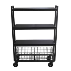 Cart System With Wheels 4 Tier Black - Atlantic -Home Style Deals Store GUEST 50aecfa5 f5ea 4ff3 bab6 2f2beff713a4