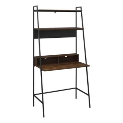 36" Writing Desk With Open Storage Ladder Bookshelf - Saracina Home