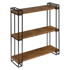 30" X 26" Lintz Wood And Metal Floating Wall Shelves - Kate And Laurel All Things Decor -Home Style Deals Store GUEST 5147ca5e b67f 4178 9660 41377bc2df91