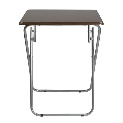 Home Basics Multi-Purpose Foldable Table, Cherry 2 Home Basics Multi-Purpose Foldable Table, Cherry - Image 2