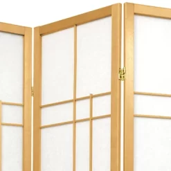 6 Ft. Tall Eudes Shoji Screen - Natural (3 Panels)