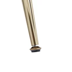 29.5" Modern Chenille Accent Armchair With Gold Metal Legs And Throw Pillow - ModernLuxe -Home Style Deals Store GUEST 53ada8a7 d93d 40c7 9158 cd7979439e9a