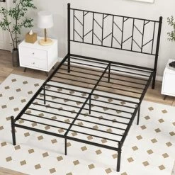 Costway Full/Qween/Twin Size Metal Platform Bed Frame Vintage Headboard Mattress Foundation Black -Home Style Deals Store GUEST 54211aea 46d2 4f70 b2c3 a27bee850ea2