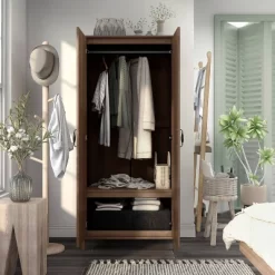 Andreasson Wardrobe Closet Distressed Walnut - HOMES: Inside + Out -Home Style Deals Store GUEST 55421d8e 0399 4bb1 9f96 54028379035a