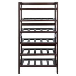 Silvi 30 Bottles Wine Rack Wood/Toasted Walnut - Winsome