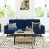 Emma And Oliver Plush Padded Upholstered Split Back Sofa Futon With Vertical Channel Tufting And Wooden Legs