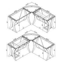 Monterey Glass Top L-Shape Computer Desk Cappuccino - Coaster -Home Style Deals Store GUEST 585194fa 8e79 4c24 a6b7 141ce5846ac5