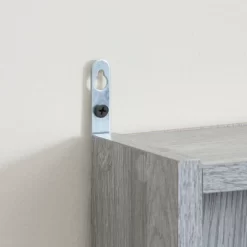 HOMCOM 5-storey Wall Shelf Display Cabinet, Shotglass Display Case With 2 Glass Doors And 4 Adjustable Shelves, Gray -Home Style Deals Store GUEST 58952681 6d6c 41e8 be10 a3cd0c269b91